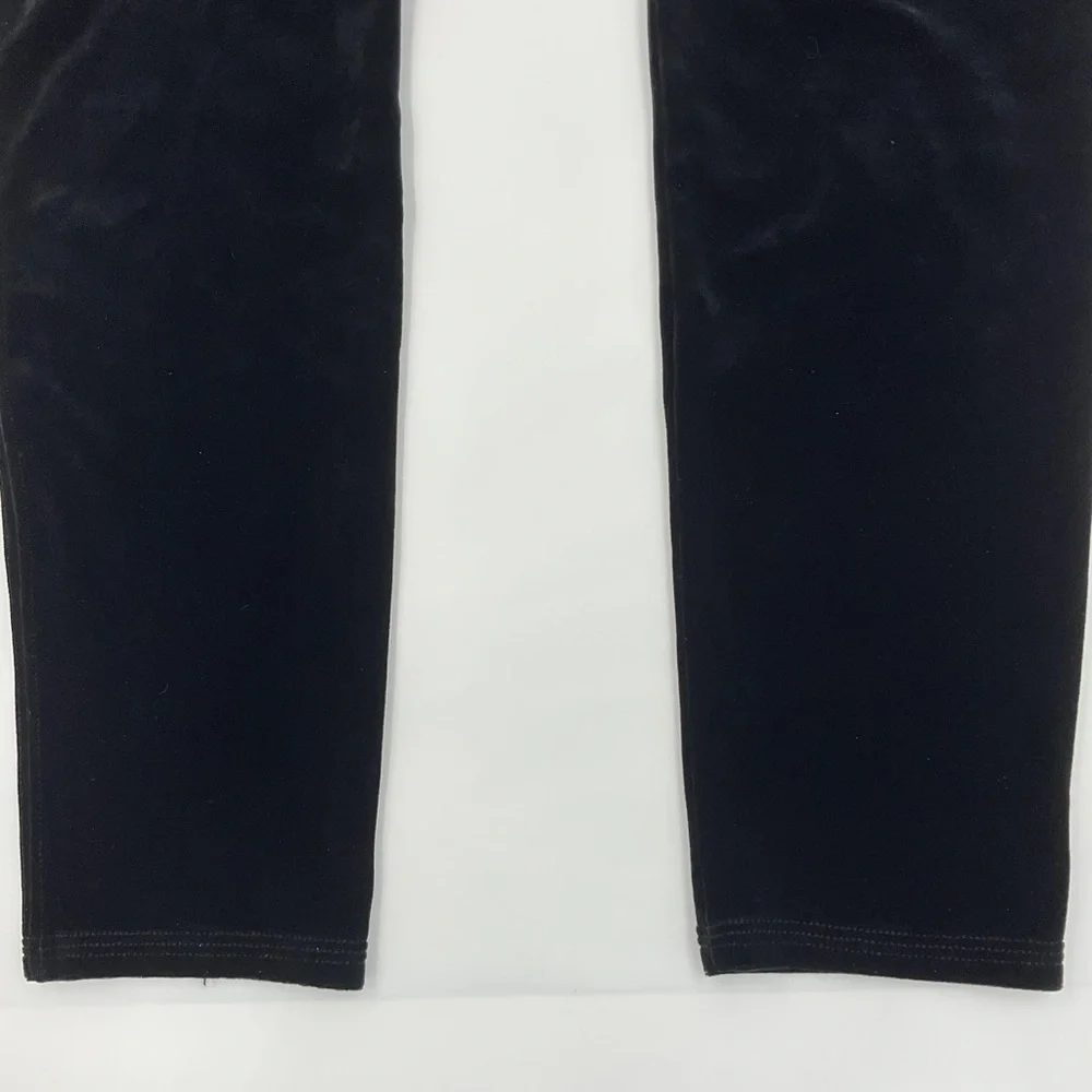 Spanx EUC Shiny Velvet High Waisted Leggings Black L Bodycon Holiday Shapewear - Picture 11 of 16